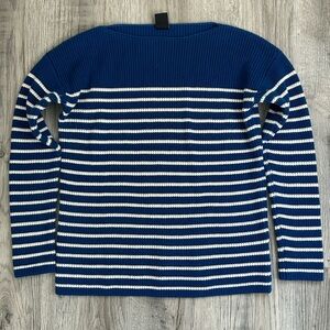 GAP Bella Boat Neck Sweater Navy and White Sz M